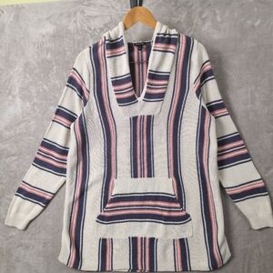 Torrid Cotton Blend Striped Knit Hoodie with Front Pocket Women's‎ Size 1
